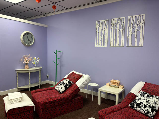 Relaxing massage room